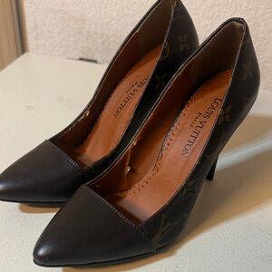 Dark Brown Monogram Heels